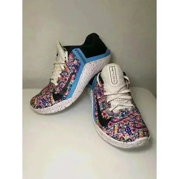 Nike Metcon 6 Speckled Confetti White Crossfit Shoes AT3160-104 Women's Size 8.5