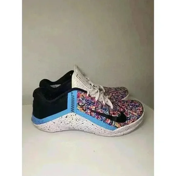 Nike Metcon 6 Speckled Confetti White Crossfit Shoes AT3160-104 Women's Size 8.5