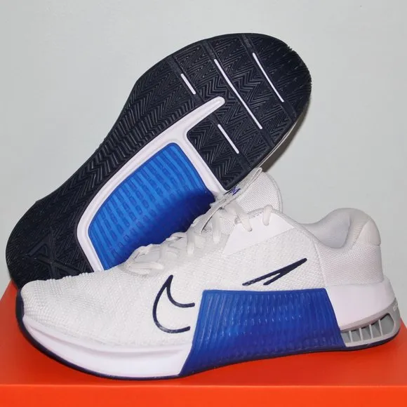 Nike Metcon 9 CrossFit Training Shoes Mens 9.5 White Racer Blue