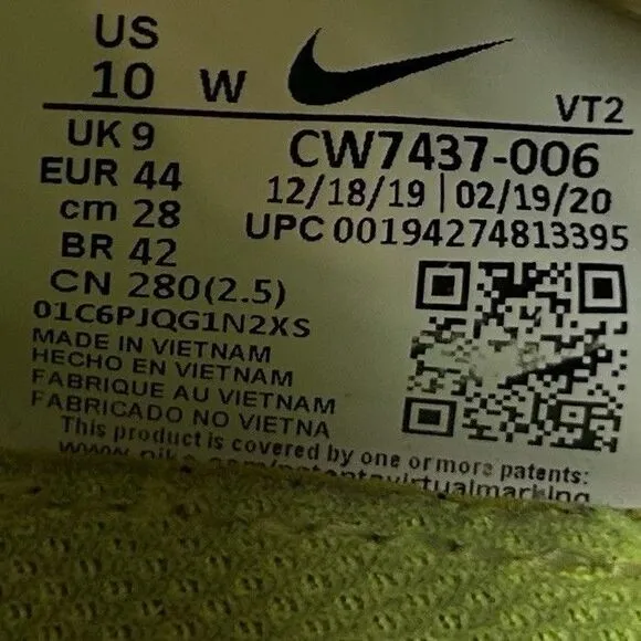Nike Renew Run Athletic Running Shoes CW7437-006 Gray Mens Size 10 W