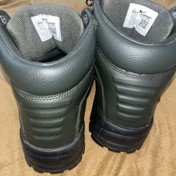 Nike Rhyodomo BQ5239-300 Sequoia Dark Olive Black Men's Leather Boot Size 9.5‎
