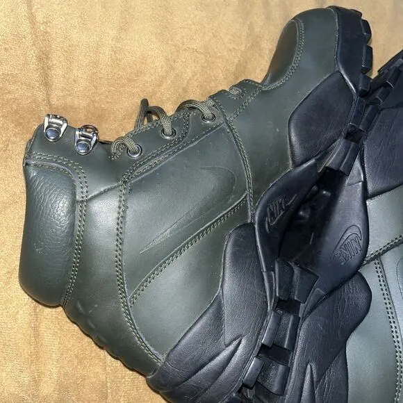 Nike Rhyodomo BQ5239-300 Sequoia Dark Olive Black Men's Leather Boot Size 9.5‎