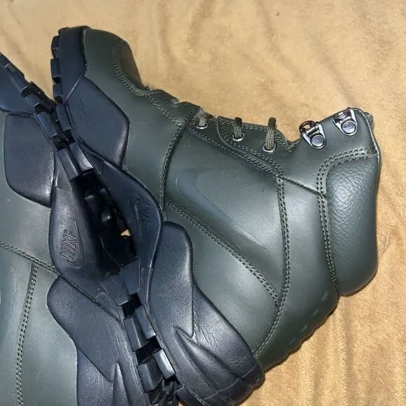 Nike Rhyodomo BQ5239-300 Sequoia Dark Olive Black Men's Leather Boot Size 9.5‎