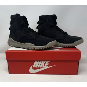 Nike SFB 6&quot; NSW Black Light Taupe Leather Boots 862507-002 Men's Size 9