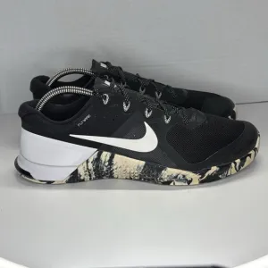 Nike Trainers Mens Size UK 8 Metcon 2 Black White Camo Crossfit Gym Flat Shoes