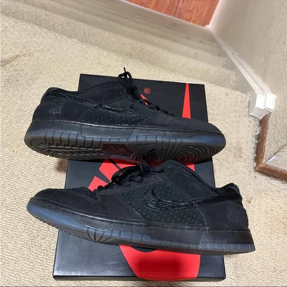 Nike X Undefeated Dunk Low SP Dunk Vs AF1 Black 5 On It Sz 10.5 DO9329-001