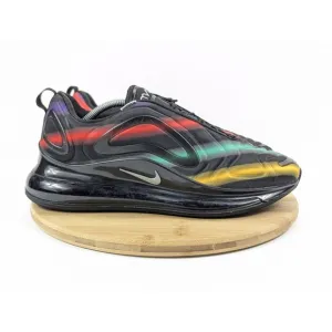 Nikke Air Max 720 Mens 12 Shoes Black Neon Streaks Athletic Sneakers