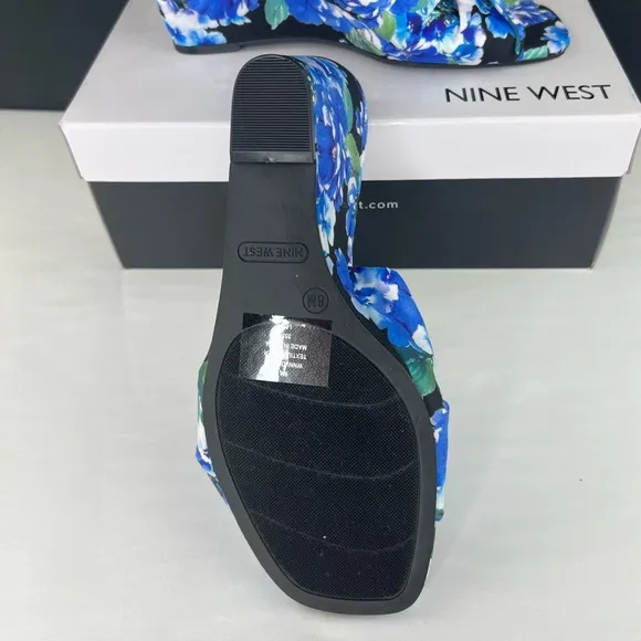 Nine West - ‘Blue Floral Wedge’ Sandals SZ: various. NWT