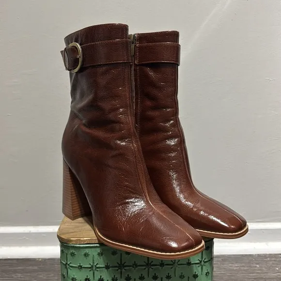 Nine West Brown Heeled Boots for Stylish Comfort