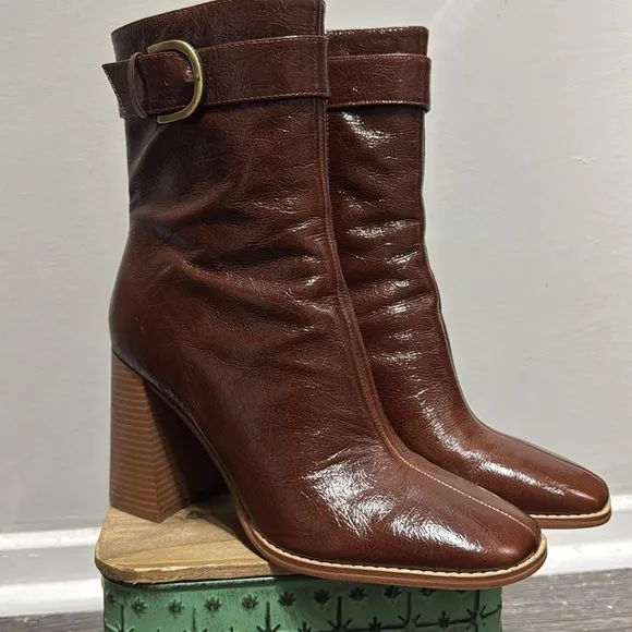 Nine West Brown Heeled Boots for Stylish Comfort