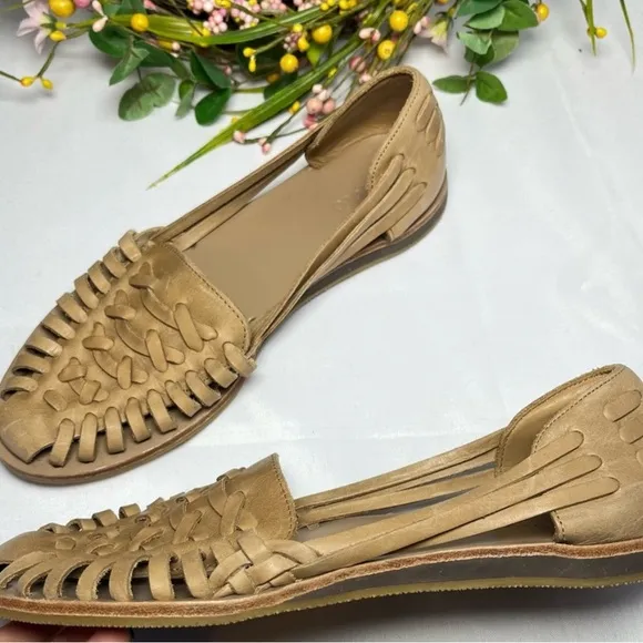 NISOLO Huarache Leather Slip Sandals