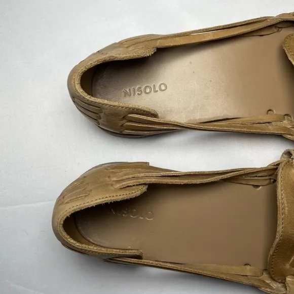 NISOLO Huarache Leather Slip Sandals