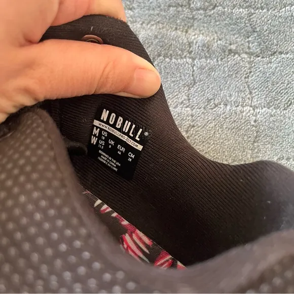 NOBULL Black Athletic Shoes with Floral Accents