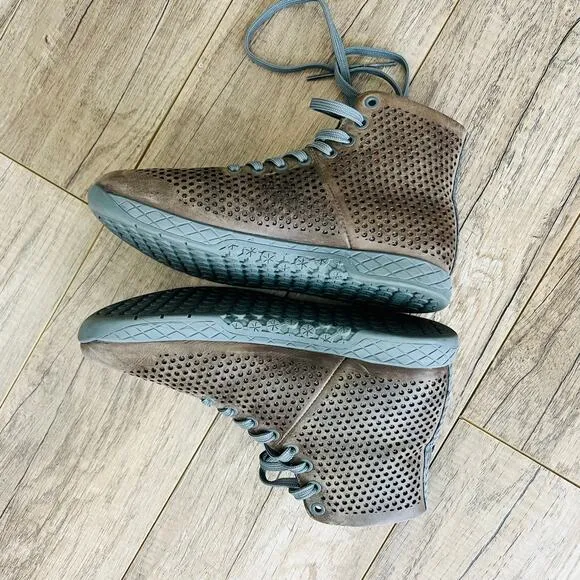 NOBULL High Top Trainer CrossFit Lifting Shoes Leather Perforated Men 7 Wmn 8.5
