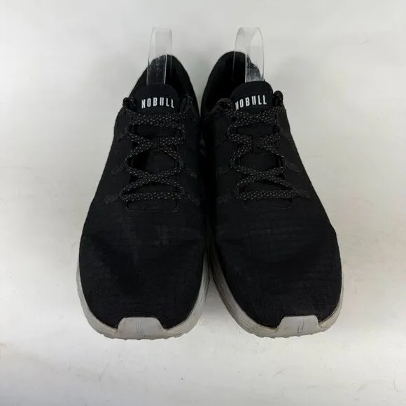 NOBULL Ripstop Runner Sneakers Men's 12.5 Black Lace Up Low Top Athletic Shoes