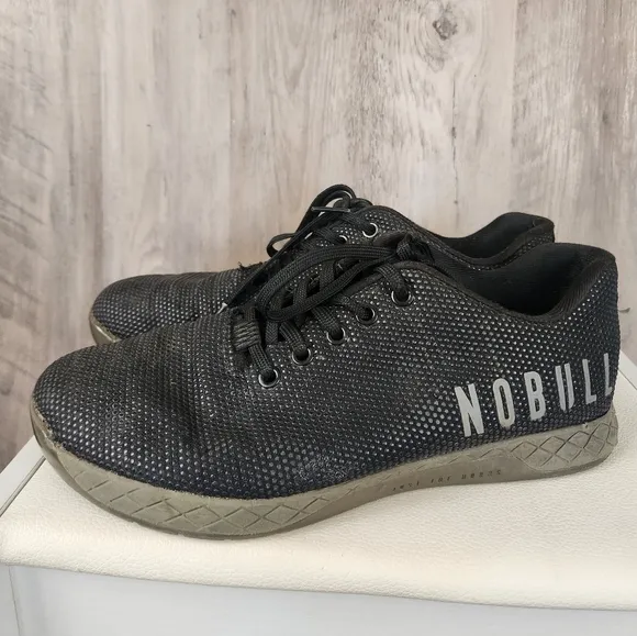 NOBULL SuperFabric Crossfit Trainer Shoes Black Mens 8 Womens 9.5