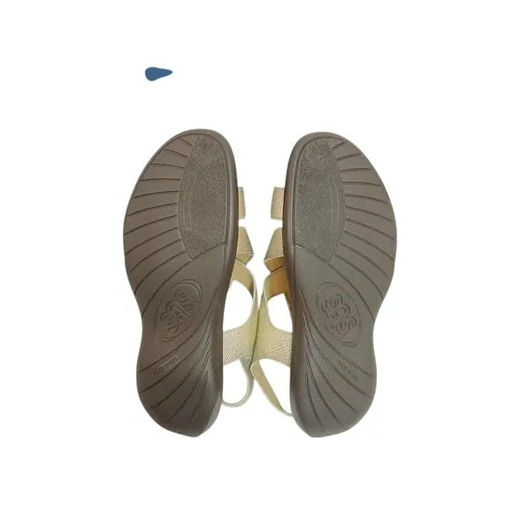 NWB! SAS Laguna Sandals Gold Linen 11 WW - Double Wide (D)