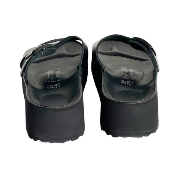 NWOB Birkenstock Papillio Almina Exquisite Blk Platform Sandals 39 / 8