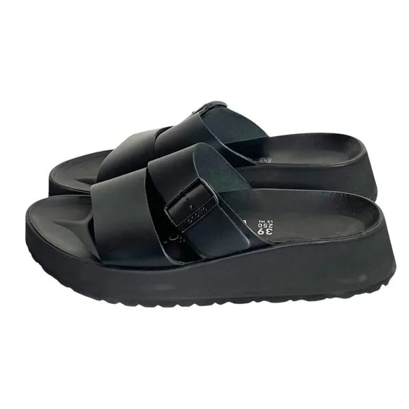 NWOB Birkenstock Papillio Almina Exquisite Blk Platform Sandals 39 / 8