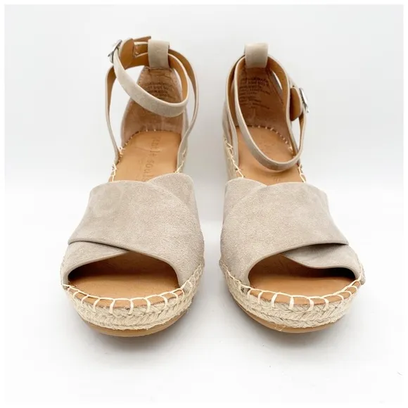 NWOB Gentle Souls Charli Ankle-Strap Espadrille Wedge Sandals Size 7