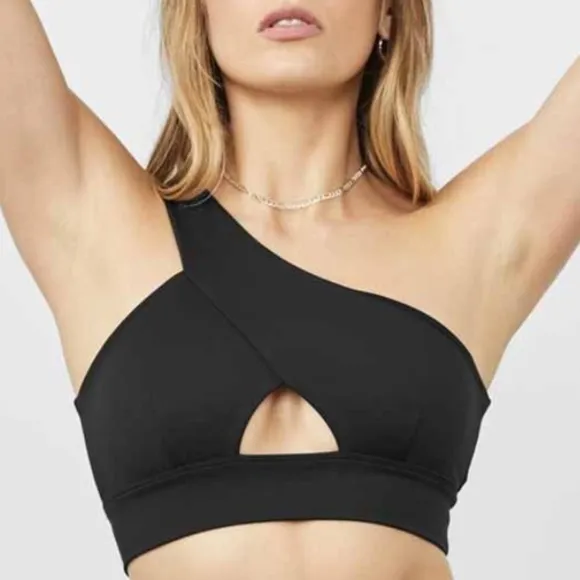 NWOT | Alo Yoga | BLACK Diagonal Flex Sports Bra | XS