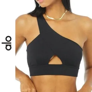NWOT | Alo Yoga | BLACK Diagonal Flex Sports Bra | XS
