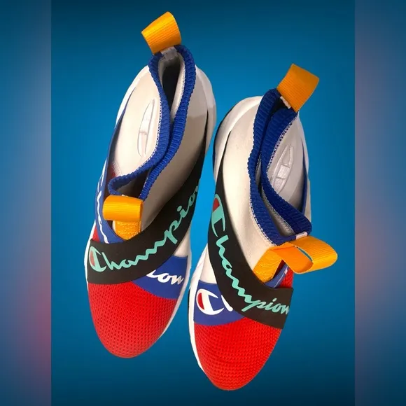 NWOT CHAMPION Rally Cross-Over Athletic Shoes Sz.12 M.red/white/blue/gold. NEW