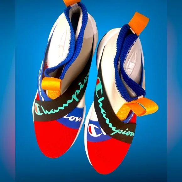 NWOT CHAMPION Rally Cross-Over Athletic Shoes Sz.12 M.red/white/blue/gold. NEW