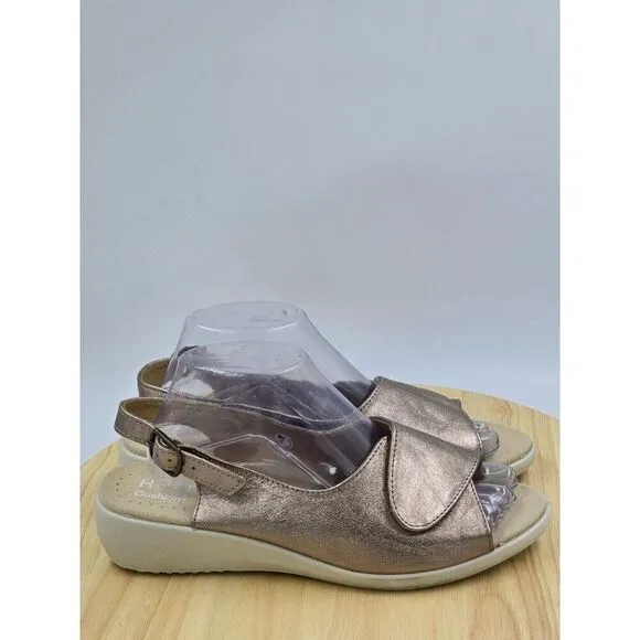 NWOt Hotter Olivia Sandals  Peep Toe Comfort Rose Gold Womens Size 8.5 EEE