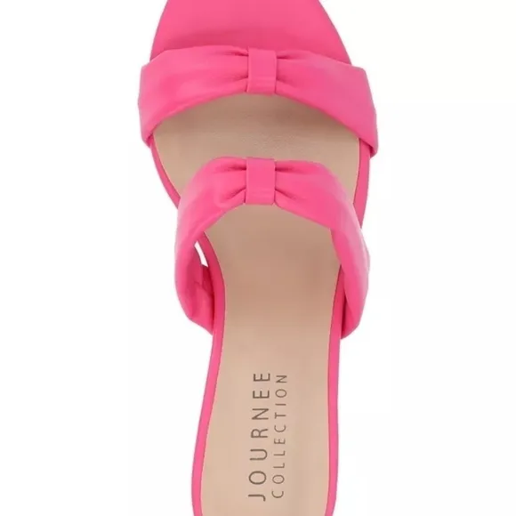 NWOT Journee Collection Dyllan Dress Sandal Pump Heel Sz 9 Pink,