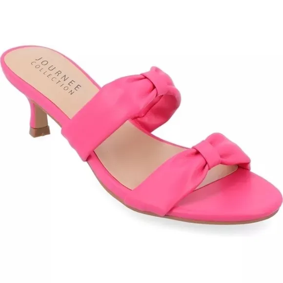 NWOT Journee Collection Dyllan Dress Sandal Pump Heel Sz 9 Pink,