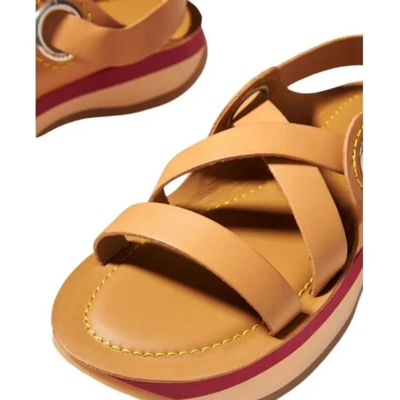 NWOT See by Chloe Tan Leather Ysee Sport Sandals Sz EU 37 / US 6.5