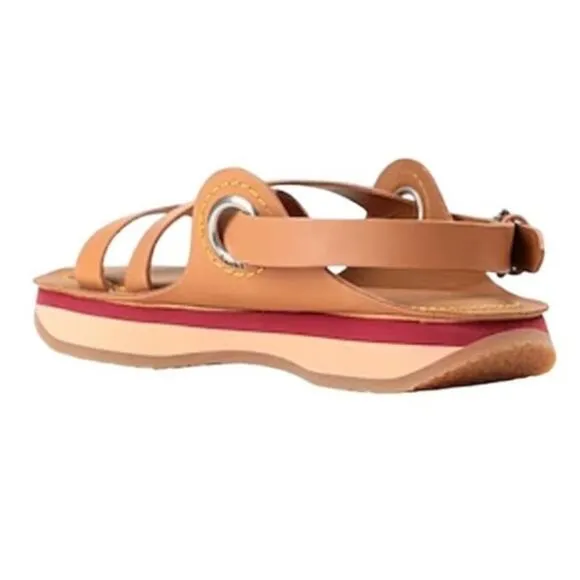 NWOT See by Chloe Tan Leather Ysee Sport Sandals Sz EU 37 / US 6.5