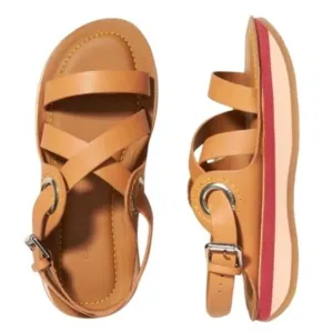 NWOT See by Chloe Tan Leather Ysee Sport Sandals Sz EU 37 / US 6.5