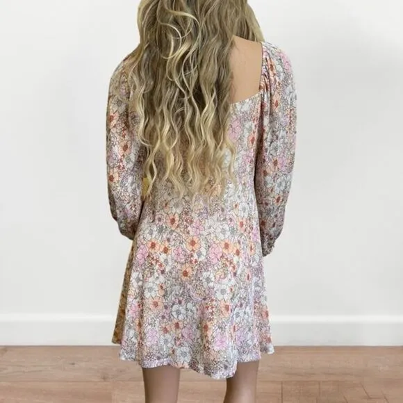 NWT Altar'd State Olivia Mesh‎ Floral Blush Dress Medium