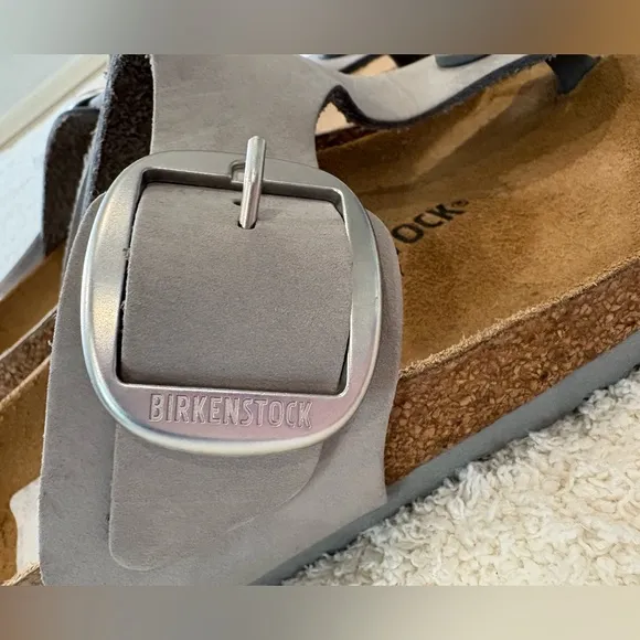 NWT Birkenstock Gizeh Big Buckle Sandals Size 36 / 5 dove gray