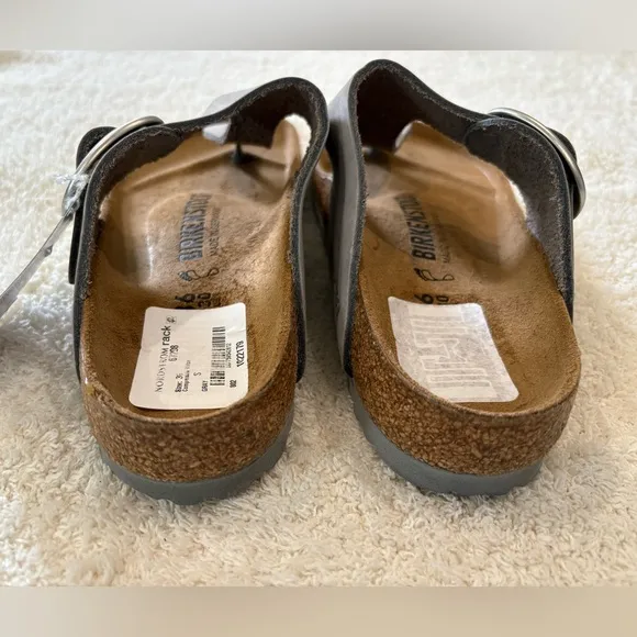 NWT Birkenstock Gizeh Big Buckle Sandals Size 36 / 5 dove gray