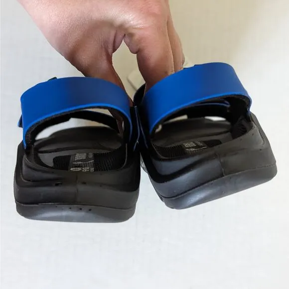 NWT Birkenstock Kids Size 30/US12 Mogami Ultrablue Black Sandals Narrow Fit
