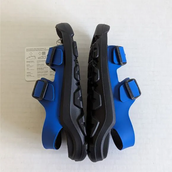 NWT Birkenstock Kids Size 30/US12 Mogami Ultrablue Black Sandals Narrow Fit