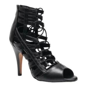 NWT BURJU Tiyah Open Toe Strappy Lace Up Heeled Sandals | Size 12