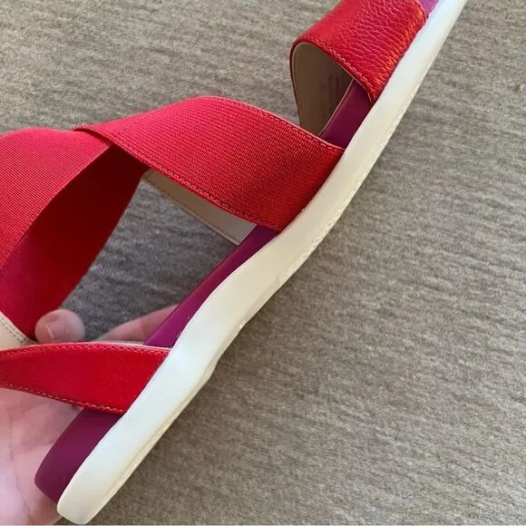 NWT Cole Haan Grand Ambition Mixed Media Colorblock Flat Sandals 6