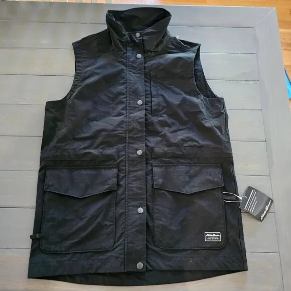NWT Eddie Bauer Women's Black Lightweight Trekker Vest Size Small