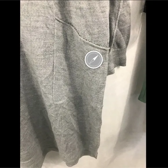 NWT Eileen Fisher V-Neck Merino Wool‎ Dress in Moon Grey [SZ XS ]