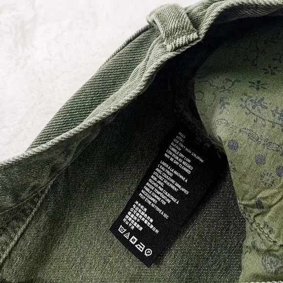 NWT Free People Sequoia Mid Length Distressed Bermuda Short In Forest Green
