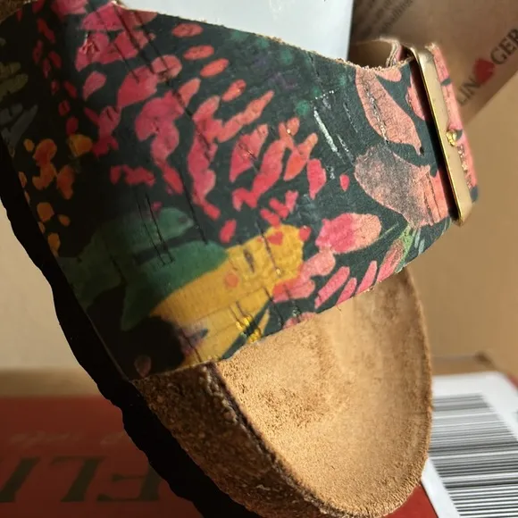 NWT HAFLINGER Black Multi Andrea 2 Band Sandals, Size 6 (36),White Lotus Vibes:)