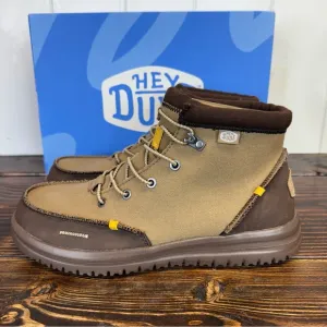 NWT Hey Dude Bradley Waxed Canvas Boots Brown Men’s Size 11