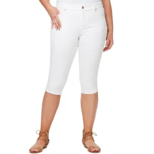 NWT Jessica Simpson Womens Size Adored High Rise Slim Knicker Short White 18W