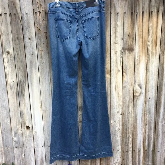 NWT Koral Crease Front Flare Leg Jean Babylon Blue 29