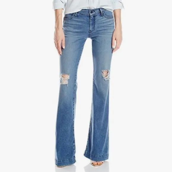NWT Koral Crease Front Flare Leg Jean Babylon Blue 29