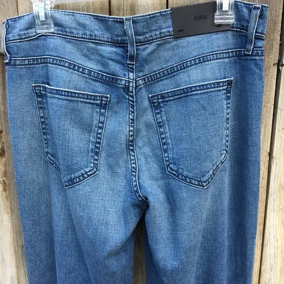 NWT Koral Crease Front Flare Leg Jean Babylon Blue 29